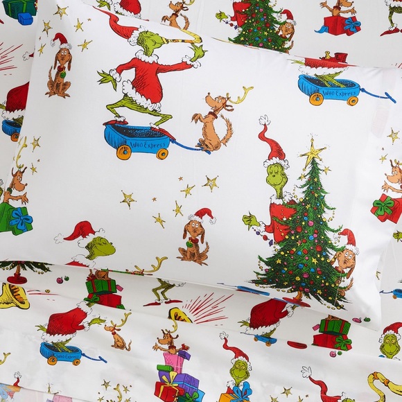 Pottery Barn Kids Dr. Seuss’s The Grinch & Max Organic Standard Pillowcase 🎄🎁 - Picture 4 of 16